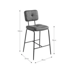 Jessie Counter Height Bar Stool, Faux Leather -Furniture Sale Store 30924810 alt09