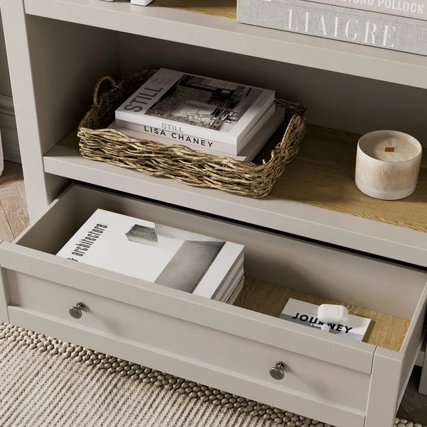 Olney Low Bookcase, Stone 3 Olney Low Bookcase, Stone - Image 3