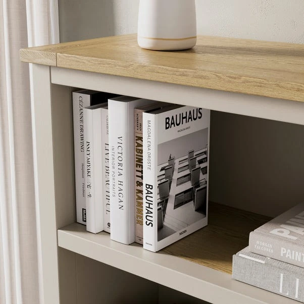 Olney Low Bookcase, Stone 4 Olney Low Bookcase, Stone - Image 4