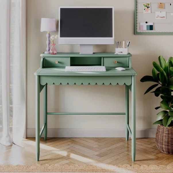 Remi Scalloped Small Step Up Desk 1 Remi Scalloped Small Step Up Desk