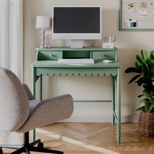 Remi Scalloped Small Step Up Desk 2 Remi Scalloped Small Step Up Desk - Image 2