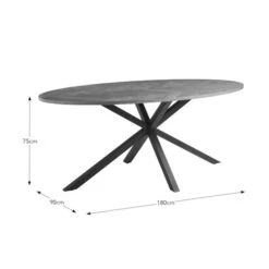 Xavi 6 Seater Oval Parquet Dining Table, Oak -Furniture Sale Store 30925310 alt09