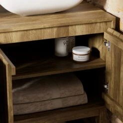 Humphrey Double Vanity Unit, Mango Wood Effect -Furniture Sale Store 30925544 alt02