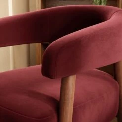 Cleo Velvet Curved Accent Chair -Furniture Sale Store 30926630 alt02