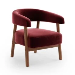 Cleo Velvet Curved Accent Chair -Furniture Sale Store 30926630 alt06