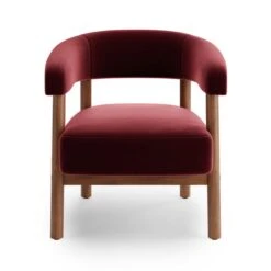 Cleo Velvet Curved Accent Chair -Furniture Sale Store 30926630 alt07
