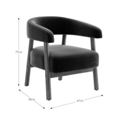 Cleo Velvet Curved Accent Chair -Furniture Sale Store 30926630 alt09