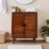 Alani 2 Door Bathroom Cabinet, Acacia Wood