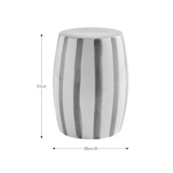 Beatrice Striped Ceramic Side Table, Green -Furniture Sale Store 30926661 alt09