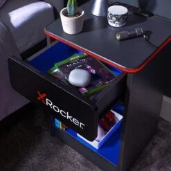 X Rocker Carbon Tek Bedside Table With Wireless Charging -Furniture Sale Store 30927195 alt03