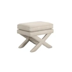 Rhode Linen Blend Footstool -Furniture Sale Store 30927323 alt02