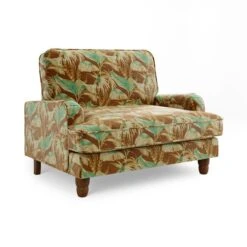 Beatrice Luxe Palm Velvet Snuggle Chair -Furniture Sale Store 30927537 alt06