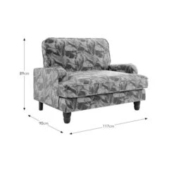 Beatrice Luxe Palm Velvet Snuggle Chair -Furniture Sale Store 30927537 alt09