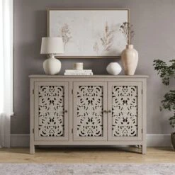 Eden Wide Sideboard, Grey Washed