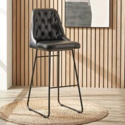 Camillo Diamond Back Bar Stool, Leather -Furniture Sale Store 30931584