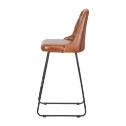 Camillo Diamond Back Bar Stool, Leather -Furniture Sale Store 30931586 alt06