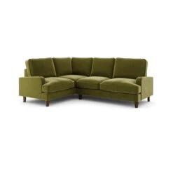 Beatrice Velvet Olive Corner Sofa -Furniture Sale Store 30931698 alt05