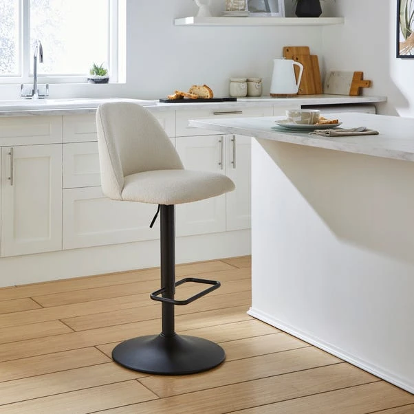 Delaney Adjustable Height Bar Stool, Boucle 1 Delaney Adjustable Height Bar Stool, Boucle