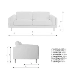 Newton Chunky Tonal Weave 4 Seater Sofa -Furniture Sale Store 30935637 alt09