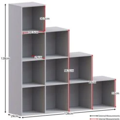 Vida Designs Durham 10 Cube Staircase Storage Unit -Furniture Sale Store 30949060 alt01