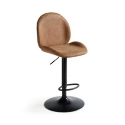 Jayde Adjustable Bar Stool, Faux Leather -Furniture Sale Store 30958645 alt04