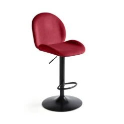 Jayde Adjustable Bar Stool, Velvet -Furniture Sale Store 30958654 alt03