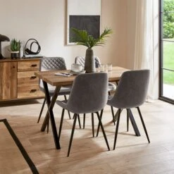 Walden Set Of 2 Dining Chairs, Faux Leather -Furniture Sale Store 30959626 alt01