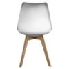 Fusion Living Soho White Plastic Dining Chair With Squared Legs