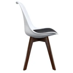 Fusion Living Soho White Plastic Dining Chair With Squared Legs -Furniture Sale Store 30960291 alt03