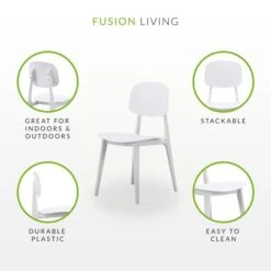 Fusion Living Oslo Plastic Dining Chair -Furniture Sale Store 30960507 alt07
