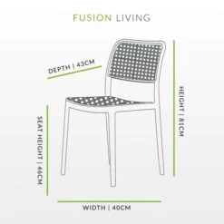 Fusion Living Plastic Cafe Dining Chair -Furniture Sale Store 30960509 alt09