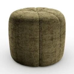 Pumpkin Distressed Chenille Footstool -Furniture Sale Store 30966298 alt05