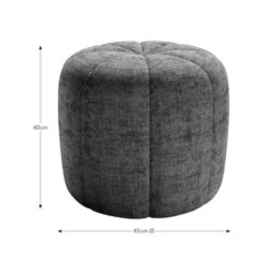 Pumpkin Distressed Chenille Footstool -Furniture Sale Store 30966298 alt09