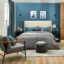 Alara Pleated Teddy Fabric Bed Frame -Furniture Sale Store 30968593 alt05