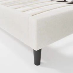 Alara Pleated Teddy Fabric Bed Frame -Furniture Sale Store 30968593 alt06