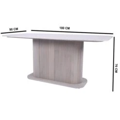 Indus Valley Cleo 6 Seater Dining Table With 6 Cleo Dining Chairs -Furniture Sale Store 30982727 alt04