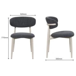 Indus Valley Cleo 6 Seater Dining Table With 6 Cleo Dining Chairs -Furniture Sale Store 30982733 alt09