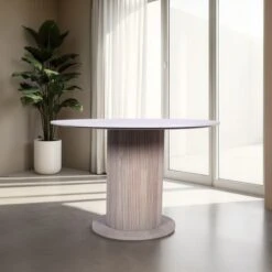 Indus Valley Cleo Round 4 Seater Dining Table