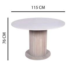 Indus Valley Cleo Round 4 Seater Dining Table -Furniture Sale Store 30982752 alt09