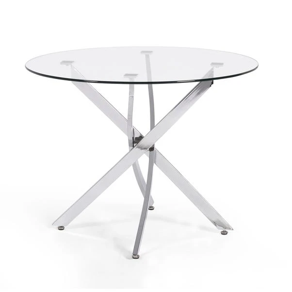 Anderson 4 Seater Round Glass Dining Table 2 Anderson 4 Seater Round Glass Dining Table - Image 2
