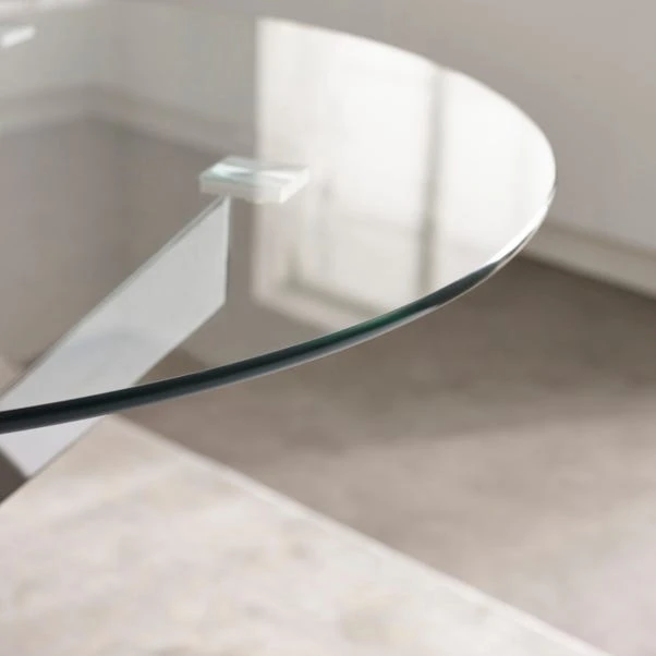 Anderson 4 Seater Round Glass Dining Table 5 Anderson 4 Seater Round Glass Dining Table - Image 5