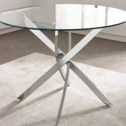 Anderson 4 Seater Round Glass Dining Table 12 Anderson 4 Seater Round Glass Dining Table -Furniture Sale Store 30987566 alt05