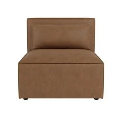 Modular Arne Tan Faux Leather Corner Sofa With Footstool -Furniture Sale Store 60197703 alt02