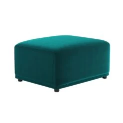 Modular Cruz Peacock Velvet Corner Sofa With Footstool -Furniture Sale Store 60197717 alt05