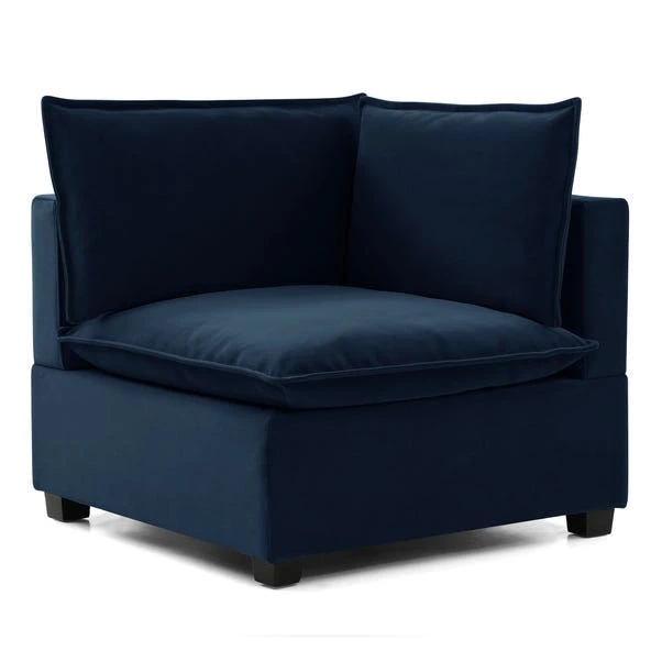 Moda Corner Modular Sofa, Navy Velvet 5 Moda Corner Modular Sofa, Navy Velvet - Image 5