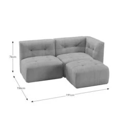 Modular Squish Clay Tonal Chenille Right Hand Facing Small Chaise Sofa -Furniture Sale Store 60227153 alt09