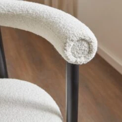 Amari 4 Seater Round Dining Table With 4 Violeta Ivory Boucle Dining Chairs -Furniture Sale Store 60246563 alt03